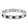 Stainless Steel & Tungsten Zigzag Carbon Fiber Link Bracelet