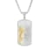 Two-Tone Stainless Steel Jesus Dog Tag Pendant