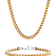 Gold-Tone Stainless Steel 5MM Franco Link Chain Necklace & Bracelet Set