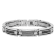 Stainless Steel Satin Carbon Fiber & Cable Bracelet