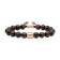 Rose Color Stainless Steel Red Tiger Eye Bead Bolo Bracelet