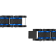 Stainless Steel with Black and Blue FinishTextured Link Bracelet