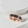 Tantalum Rose Ion Plated Raw Iron Carbon Fiber Inlay Band