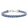 Stainless Steel White and Blue Franco Bracelet