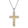 Stainless Steel with Yellow IP Crucifix