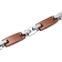 Stainless Steel Brown Ion Plated Tag Link Bracelet