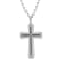 1/20CTW Diamond Stainless Steel Cross Pendant