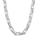 Stainless Steel Rectangle Box Chain Link Necklace
