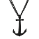 Black IP Stainless Steel Anchor Pendant