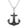 Stainless Steel Black Ion Plated Anchor Pendant