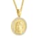 1/4CTW Diamond Stainless Steel Yellow Ion Plated Jesus Face Textured
Background Medallion Pendant