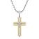 0.10CTW Stainless Steel with Yellow IP Cross