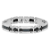 Stainless Steel Black Ion Plated Blue Diamond Bracelet .25ctw
