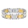 1/4CTW Diamond Two Tone Stainless Steel Cross Link Bracelet