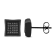 1/4CTW BLACK DIAMOND & BLACK IP STAINLESS STEEL EARRINGS