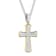 0.15CTW Diamond Two-Tone Stainless Steel Cross Pendant