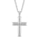 White Diamond Stainless Steel Cross With Chain .25ctw