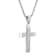 1CTW Diamond Stainless Steel Cross Pendant