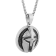1/2CTW Black and White Stainless Steel Spartan Pendant