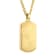 Stainless Steel Yellow Ion Plated Geographical Design Dog Tag Pendant