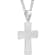0.38CTW Stainless Steel Stacked Cross