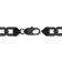 1.5CTW Black Diamond Black Stainless Steel Iced 20' Link Bracelet