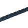 Stainless Steel with Black and Blue FinishTextured Link Bracelet