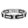 3/8CTW Diamond Two-Tone Stainless Steel Link Bracelet