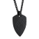 Stainless Steel Shield Pendant with Black and Blue Finish