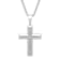 Diamond Accent Stainless Steel Cross Pendant