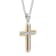 Diamond Accent Stainless Steel Yellow Ion Plated Cross Pendant