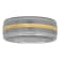 Tungsten Comfort™ 8MM Tungsten Beveled Edge with Yellow Ion Plated Band