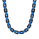 Stainless Steel Black and Blue Ion Plated 24 Inch Fashion Chain