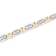 Stainless Steel Yellow Ion Plated Diamond Bracelet 1/6ctw