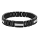 9/10CTW Black and White Diamond Two Tone Stainless Steel Link Bracelet