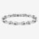 1/4CTW Diamond Stainless Steel Link Bracelet