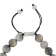 Grey Tiger Eye Bead & Stainless Steel Bolo Bracelet