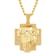 Stainless Steel Yellow Ion Plated Jesus Head Cross Pendant