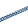 Stainless Steel White & Blue Ion Plated Beveled Curb Bracelet