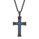 Black & Blue IP Stainless Steel Cross