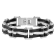 Stainless Steel Black & White Ion Plated Bar Link Bracelet