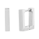 Stainless Steel Polished Square Huggie Hoop Earrings