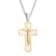 Two-tone Stainless Steel Crucifix Pendant