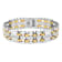 1/4CTW Diamond Two Tone Stainless Steel Link Bracelet