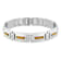 Tiger Eye Stainless Steel Link Bracelet
