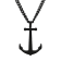Black IP Stainless Steel Anchor Pendant