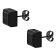1/2CTW BLACK DIAMOND & BLACK IP STAINLESS STEEL EARRINGS