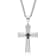 0.05CTW Blue Diamond Stainless Steel Cross