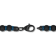 Stainless Steel Blue Ion Plated Matte Onyx Bead Bracelet