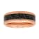 Tantalum Rose Ion Plated Raw Iron Carbon Fiber Inlay Band